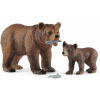Schleich Samica medveďa grizzly s mláďaťom
