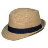 Fiebig - Headwear since 1903 Trilby Raffia - slamený klobúk crochet s modrou stuhou Veľkosť: 56 cm