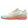 Dámske tenisové topánky Mizuno Break Shot 4 AC snow white/ neon flame/ ghost