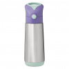 b.box Termoska na pitie so slamkou 500 ml - lilac pop