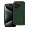 Puzdro gumené Apple iPhone 15 Pro Max Card zelené