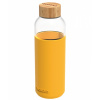 Quokka Flow, Sklenená fľaša so silikónovým povrchom Yellow, 660ml, 40013