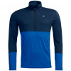 Pánska funkčná mikina Ortovox 185 Rock'N'Wool Zip Neck Veľkosť: L / Farba: modrá/svetlo modrá