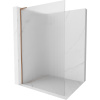 Mexen Kioto L, sprchová zástena Walk-In 80 x 200 cm, 8mm sklo s rebrovým vzorom, medený matný profil, 800-080-103-65-09