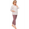 Pyžamo Martel Kasia II 266 3/4 M-3XL tmavě fialová 3xl