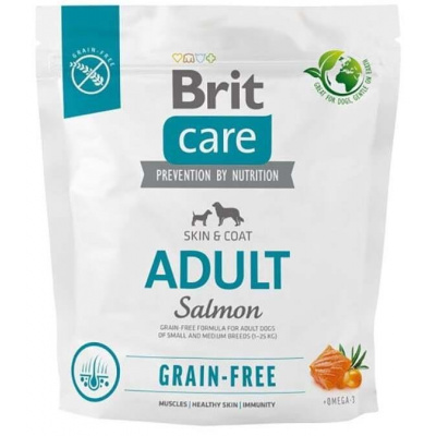 BRIT Care Dog Grain-free Adult Small & Medium Salmon - dry dog food - 1 kg
