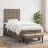 Box spring postel s matrací taupe 90x200 cm textil Hnědošedá 3136889