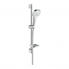 Hansgrohe Croma Select E, sprchová sada Vario so sprchovou tyčou 65 cm a miskou na mydlo, biela/chrómová, HAN-26586400