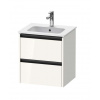 Duravit Ketho.2 Umývadlová skrinka, 55x51x42 cm, 2 zásuvky, lesklá biela K25261022220000