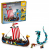 LEGO Creator 3v1 31132 Vikingská Námorná Loď a had Midgard