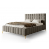 Wilsondo Čalúnená manželská posteľ s úložným priestorom Greid 160x200 - sivohnedá