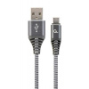 Gembird CC-USB2B-AMCM-2M-WB2 type-C USB charging and data, 2m, šedý/bílý