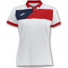 Joma Polokošeľa POLO CREW II S/S WHITE-RED WOMAN Veľkosť: 2XS