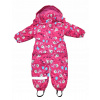 Detská kombinéza - Zimné kombinézy Xukids 128 ružové, viacnásobné (Zimné kombinézy Girl One -kus 128)