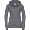 Russell Athletic Mikina s kapucí Authentic 266F na zip, dámská COT10266F25302-convoy grey M Šedá convoy