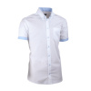 Biela pánska košeľa slim fit 100% bavlna Assante 40009, Velikost 37/38 (S)