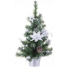 MagicHome ozdobený strieborný kvet 50 cm 8090993