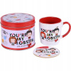 CurePink Dárkový set v plechové krabičce Friends Přátelé You're My Lobster hrnku GP85472 370 ml