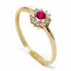Krúžok gold 585 ruby , cubic Zirconia, DARČEK (Krúžok gold 585 ruby , cubic Zirconia, DARČEK)