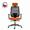 Powerton Kancelárske ergonomické kreslo Lucie, Oranžové (Ergonomické kreslo Powerton Lucie oranžové)