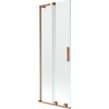 Mexen Velar L, 2-krídlová posuvná vaňová zástena 70 x 150 cm, 8mm číre sklo, medená matná, 896-070-003-01-65