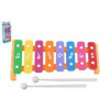 Xylofón 26cm kov/plast + 2 paličky 3 farby v krabici 13,5x32x4cm