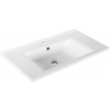 Aqualine Zuno umývadlo 75x45 cm obdĺžnik klasické umývadlo-umývadlo na nábytok biela 9075