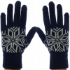 Rukavice - Zimné rukavice pre dámy teplé snehové vločky (Čierna - s)