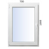 Plastové okno 700x1000 OS ALUPLAST 4000