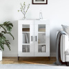 Komoda lesklá biela 69,5x34x90 cm spracované drevo-ForU-827798