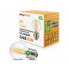 LED žiarovka - E27 - G45 - 6W - 510Lm - filament - teplá biela