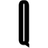Písmeno Design Letters Q akrylové 8 cm čierne
