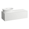 Laufen, Skříňka pod umyvadlo, s 1 zásuvkou, s výřezem vlevo, pro umyvadlové mísy H812852, H812853, H4060810851701 Varianta: Bílá mat