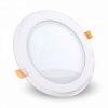 Mini LED panel okrúhly Glass zapustený 18W, 4000K, 1260lm, VT-1881G (V-TAC)