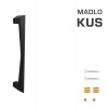 MPkovania FO - madlo NAXOS, 342 mm, 298 mm, CIM - čierna matná (N52)