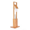 GoEco® vysoký stojan na toaletný papier a WC štetku 83 cm, bambus