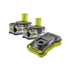 Ryobi RC18150-250 (set rýchlo nabíjačky a dvoch Lithium + HIGH ENERGY (2x5.0Ah) akumulátorov)