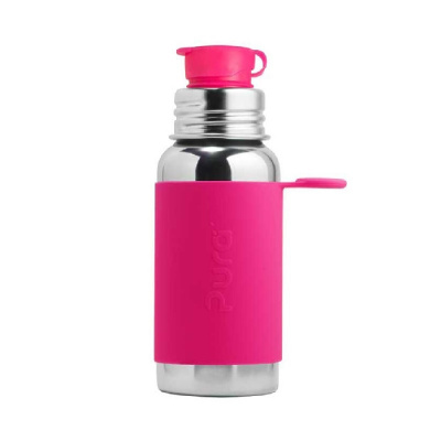 PURA Nerezová fľaša so športovým uzáverom ružová 550ml