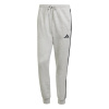 adidas Fleece Tapered Cuff 3-Stripes Joggers MedGrey/White L