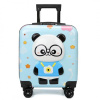 Detský cestovný kufor na kolieskach s teleskopickou rukoväťou - BLUE PANDA