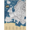 Europe Silver Deluxe nástenná stieracia mapa európy + tubus 66x90cm