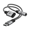 Adaptér GOOBAY 74524 2xUSB-C/JACK 3,5mm (pro poslech hudby)
