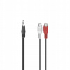Kábel Hama jack-cinch microjack (2,5 mm) - 2x RCA (cinch) 0,01 m