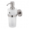 Nimco Unix Dávkovač mydla s držiakom, 250 ml, matné sklo/brúsená nerezová UNM 13031WL-10