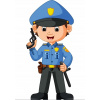 CUKROVÁ TLAČ jedlý obrázok na tortu Cukrová hmota Práca Policajt Polícia 2 + MENO