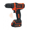 BLACK+DECKER - 10,8 V AKU vŕtací skrutkovač, 1x aku 1,5 Ah Li-Ion, nabíjačka BDCDD12-QW