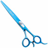 Geib Kiss Silver Blue Straight Scissors - kvalitné rovné nožnice s mikrorezom a modrou úpravou - 7,5