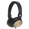 HP DHH-1206 Black slúchadlá s mikrofónom, káblové, čierno-zlatá, klasická typ 3,5mm jack