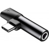 Baseus CATL41-01 Rozbočovač USB-C/3.5mm, černý