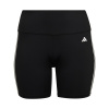adidas Training Essentials 3-Stripes High-Waisted Short Leggings (Plus Size) Womens Black 16 (XL)